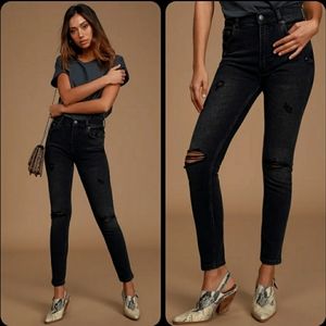 🌈 Boyish Zachary destructed Jeans Touch of Evil free people anthropologie black